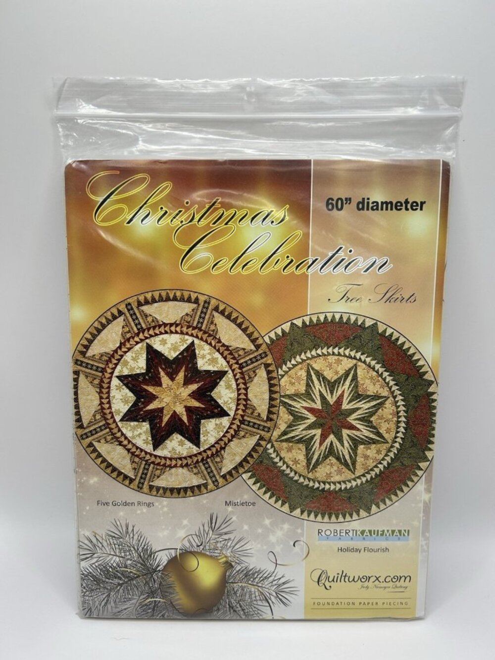 JUDY NIEMEYER "CHRISTMAS CELEBRATION" TREE SKIRT 60"x60" QUILTWORX 2008 New
